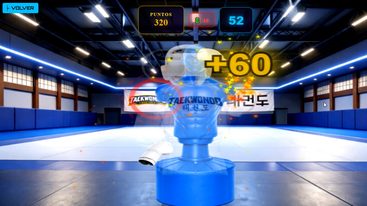 Modo entrenamiento de Taekwondo con realidad aumentada